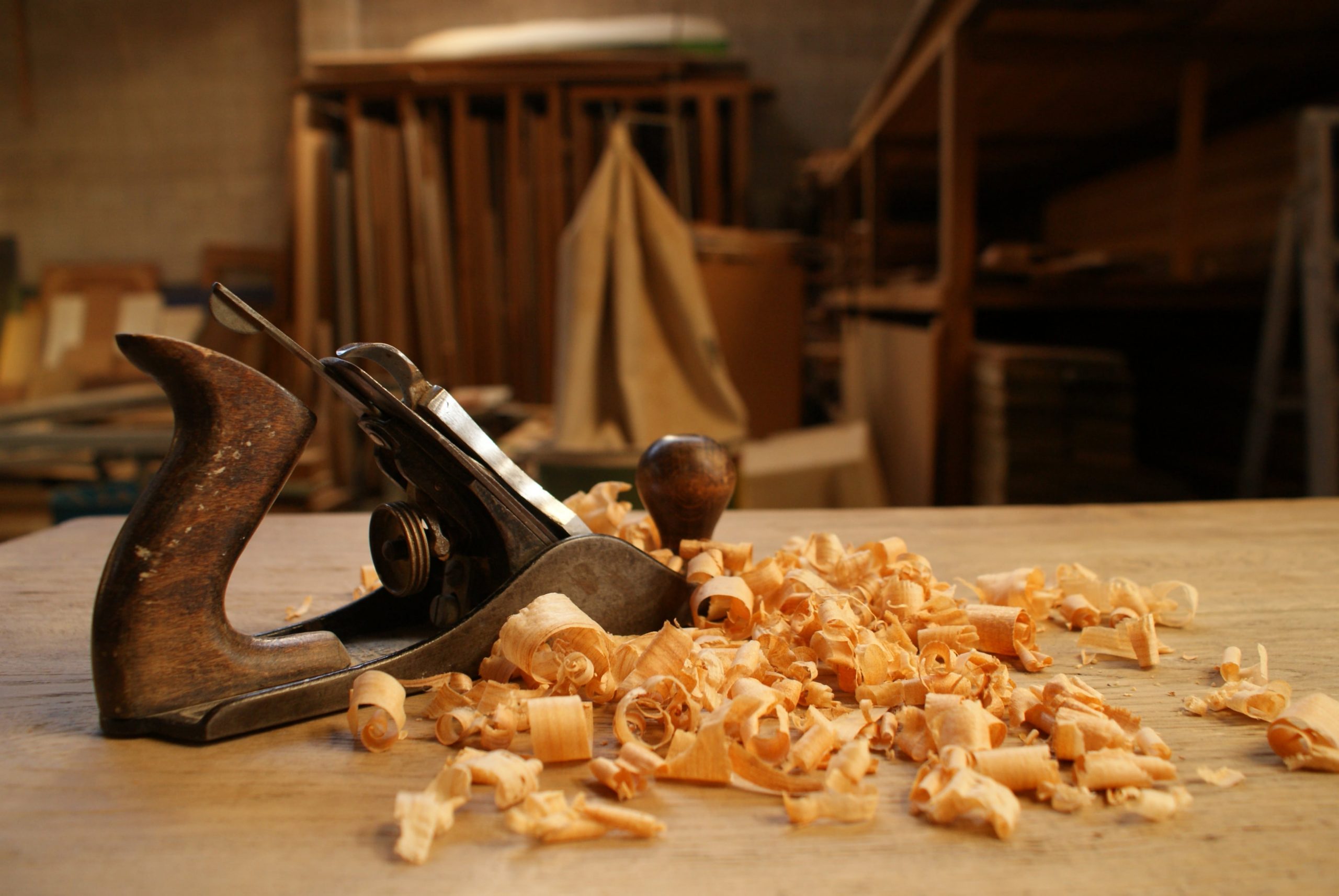 Dovetail Restorations workshop — furniture restoration in progress