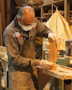 A craftsman at work in the Dovetail Restorations Onehunga workshop