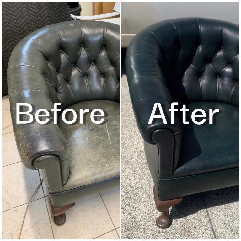 Aniline leather re-dye restoration — Dovetail Restorations